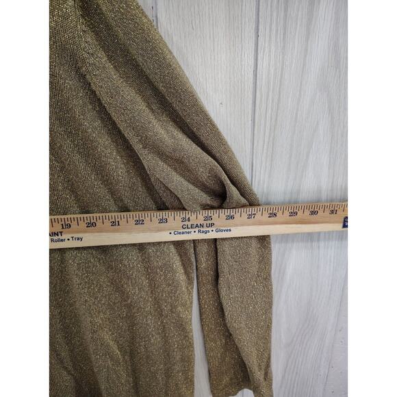 Avenue Women’s Sweater Olive Green Gold Flecks Square Neck Size 18/20 - Picture 10 of 10